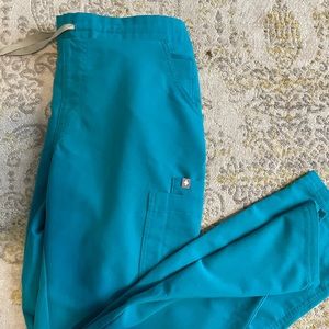 Figs teal yola scrub pants size small NWOT